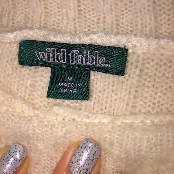 🆑🚫SOLD🚫NWOT Cream Polyester Sweater ❄️ - Picture 9 of 13